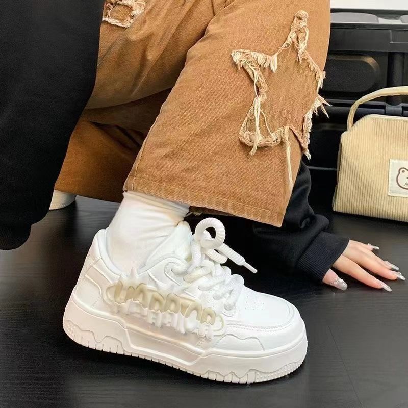 Dopamine Platform White Shoes Women's Summer New Versatile Niche Original Board Shoes Platform Casual Sports Shoes