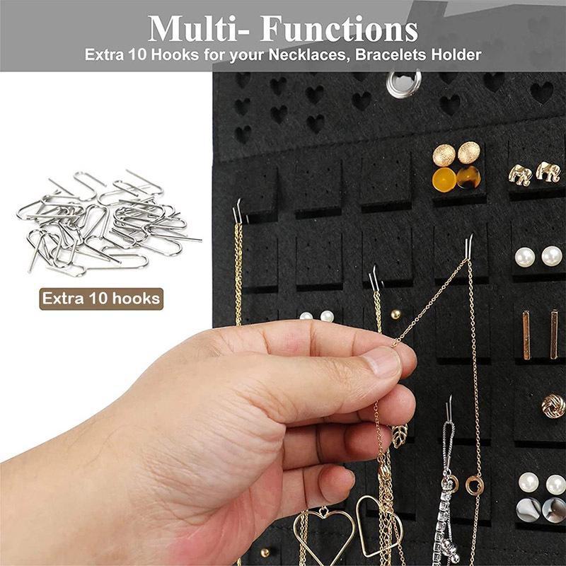 Felt Earring Storage Hanging Bag Wall Hanging Jewelry Hanging Bag Wall Hanging Necklace Ring Storage Bag XYZ
