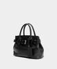 Badgigi Belt Leather Mini Tote Bag, Black