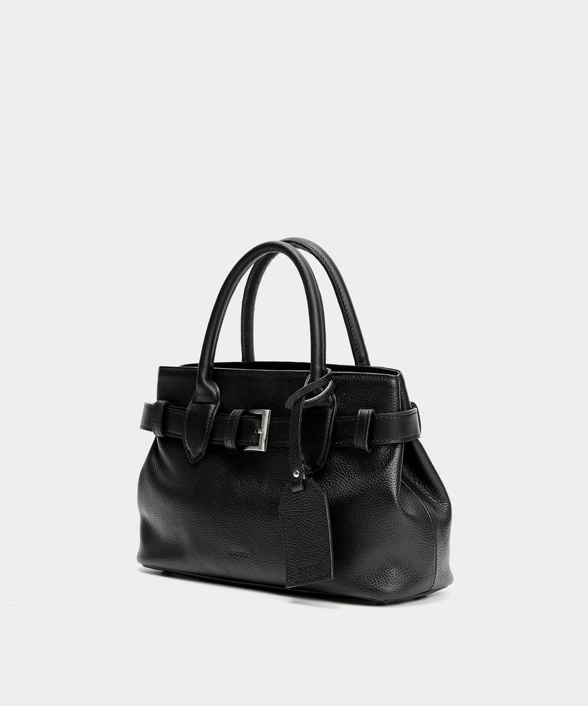 Badgigi Belt Leather Mini Tote Bag, Black