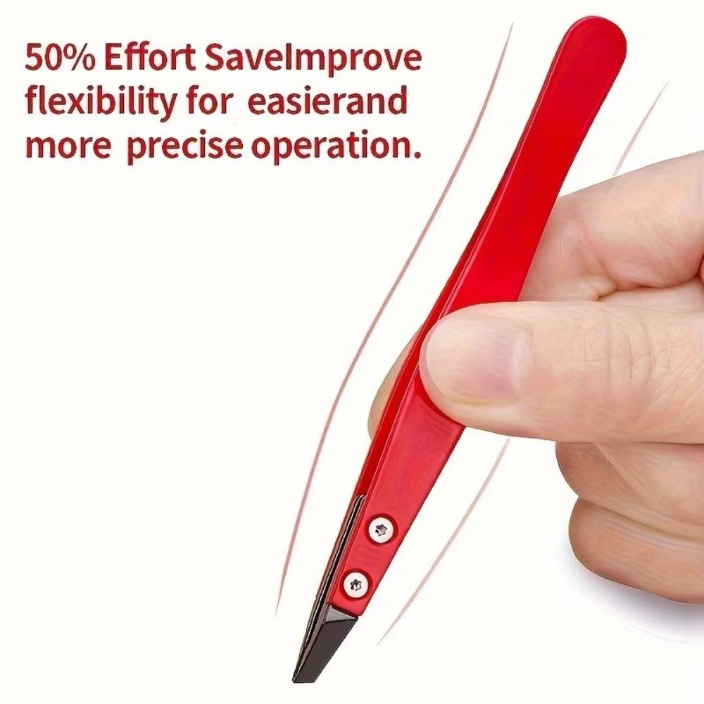 Zirconia Ceramic Eyebrows Tweezers Stainless Steel Tips Edges Eyelash Tweezers Pointed Tweezers Eyebrows Beards Hair