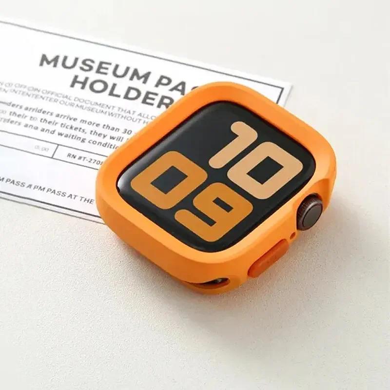 Candy Silicone Case+Strap For Apple Watch Series 9 8 7 45mm 41mm Band SE 6 5 4 44mm 40mm Nylon Correa Strap Iwatch Ultra 2 49mm