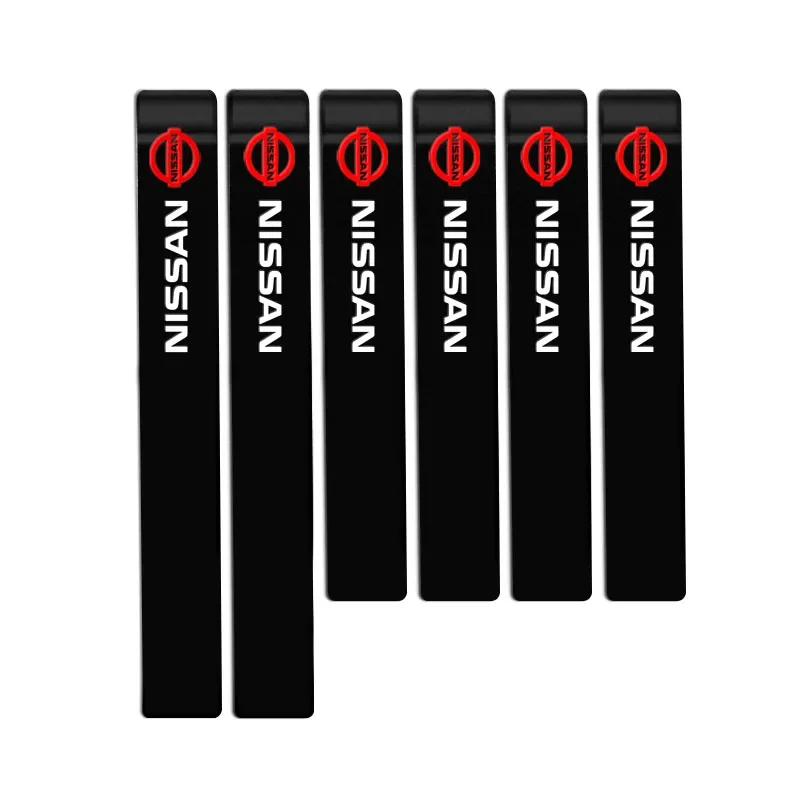 

6Pcs Rubber Car Anti-Collision Bumper Strip Guards Protector Stickers For Nissan X-trail Qashqai Note Juke leaf Sentra Patrol