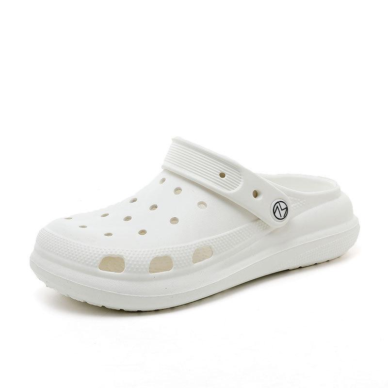 ZB slippers new summer two-wear hole shoes thick-soled Mori soft-soled outer wear flat-soled drag