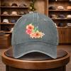 Mens Floral Botanical Vibrant Flower Baseball Cap Outdoor Fashion Adjustable Casual Hat Urban Style Lightweight Fashionable