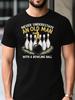 Casual Summer T-shirt - "Never Underestimate an Old for Man with a Bowling Ball" Graphic
