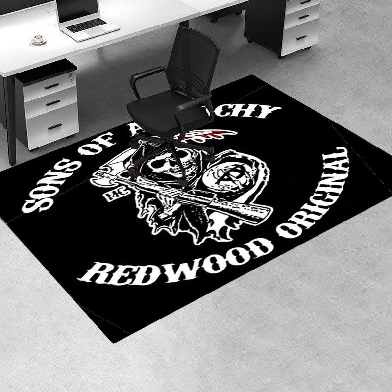 Sons of Anarchy MC Redwood Original T-ShirtOffice Mat Perfect for Home Decor Office Desk Chair Rugs Chair Carpet for Office Polyester Chair