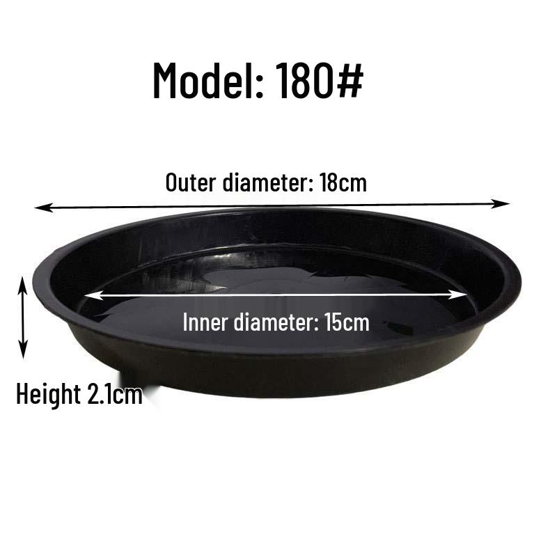 Thickened Round Plastic Flower Pot Water Tray - Large Draining Base for Succulents & Golden Pothos.
