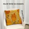 Double Sided Fall Maple Leaf Throw Pillow Cover Rustic Orange Botanical Print Decorative Cushion Case For Sofa Couch Home Decor
