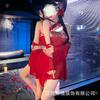 Year and month erotic underwear sexy soft yarn neck hanging perspective nightdress exotic flying hanfu