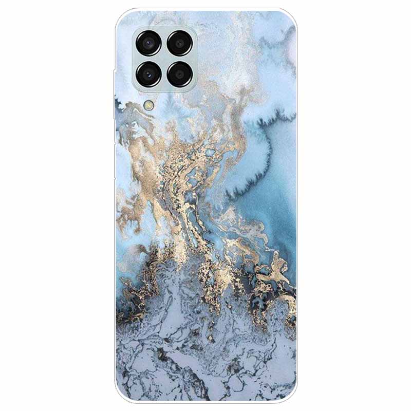 Hülle für Samsung M33 Hülle Marmor Weiches TPU Silikon Handyhüllen für Samsung Galaxy M53 5G Hülle Klarer Bumper M 33 53 Schutz