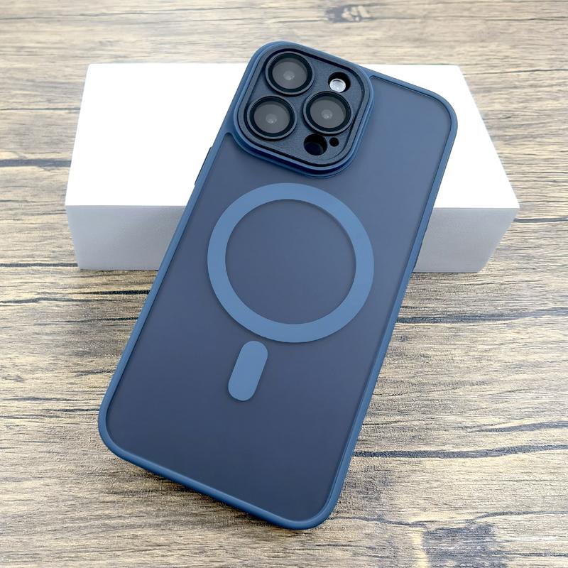 Luxury Matte Case For iPhone 16 15 14 13 12 11 Pro Max iPhone15 iPhone14 iPhone13 For Magsafe Magnetic Anti-Fingerprint Covers