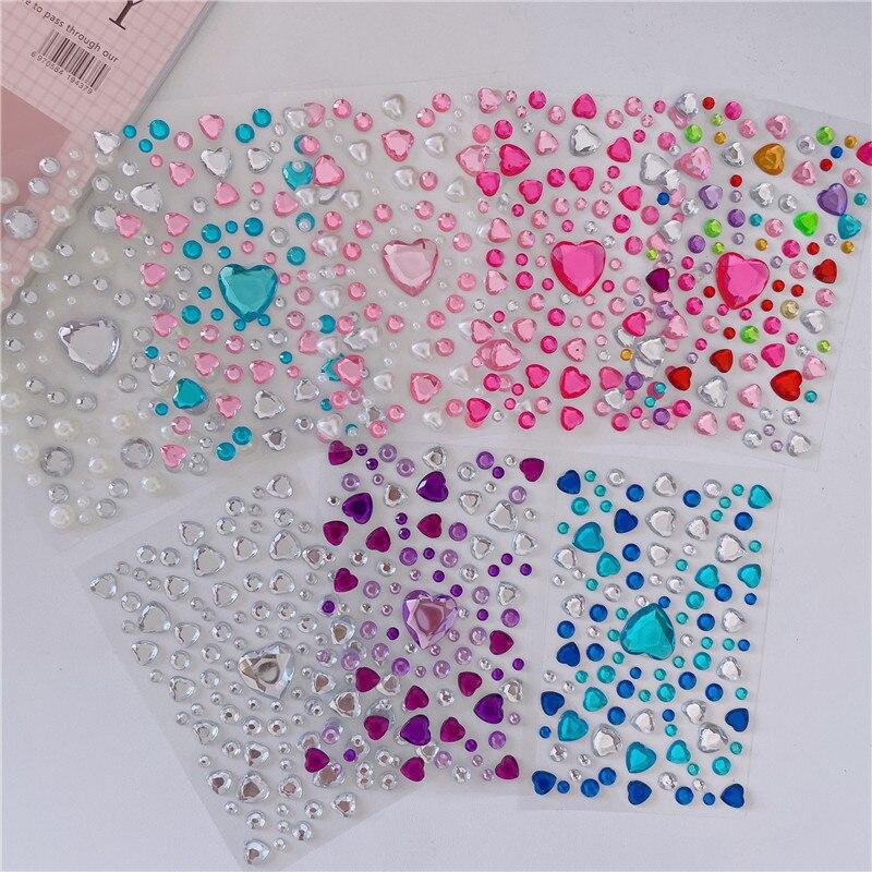 Grande amor diamante adesivo ins 3d coreano diamante decorativo manual adesivo