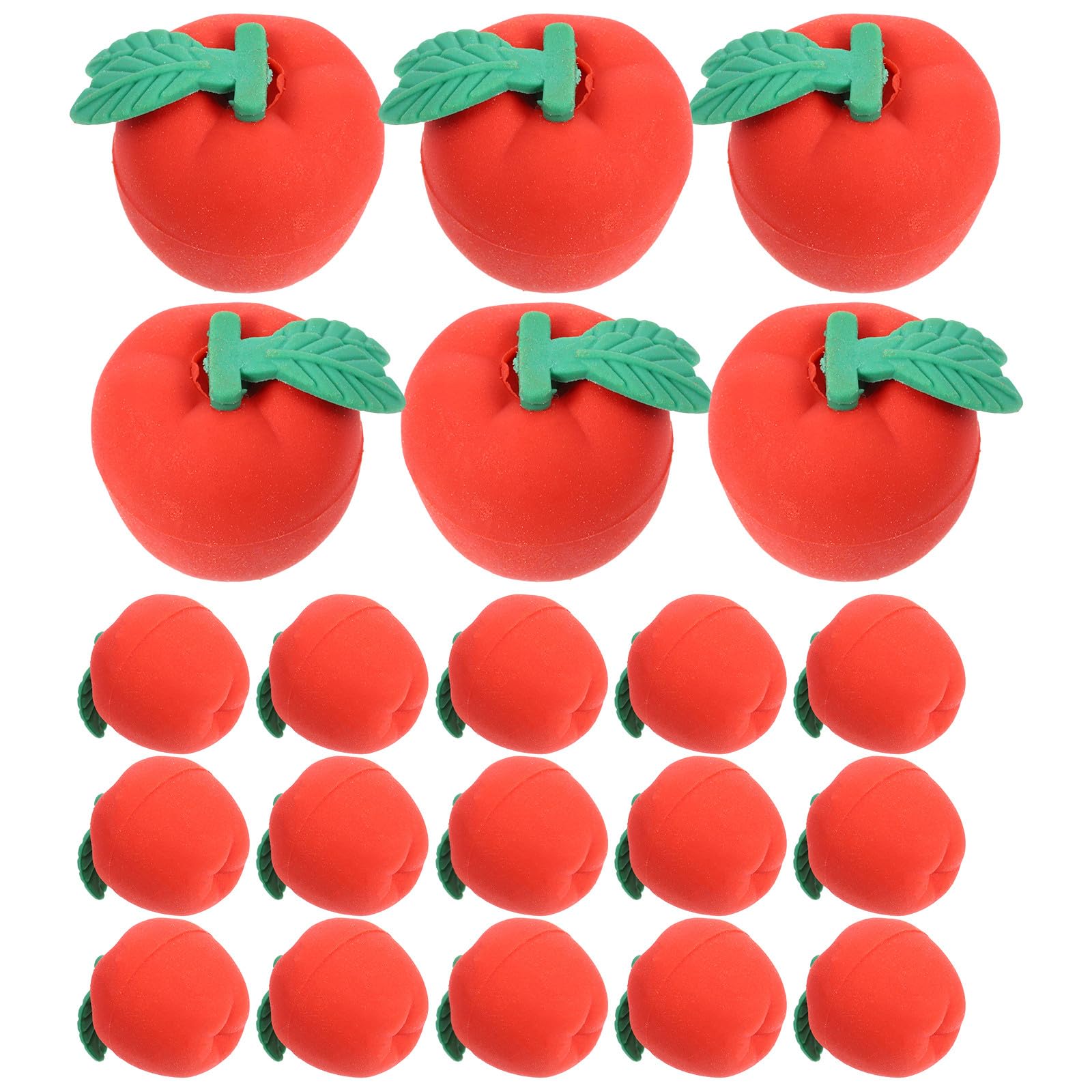 

minkissy Mini 3D Apple Set of for School Prizes and Learning Incentives Erasers, Shape, 30, (Pencil Erasers)
