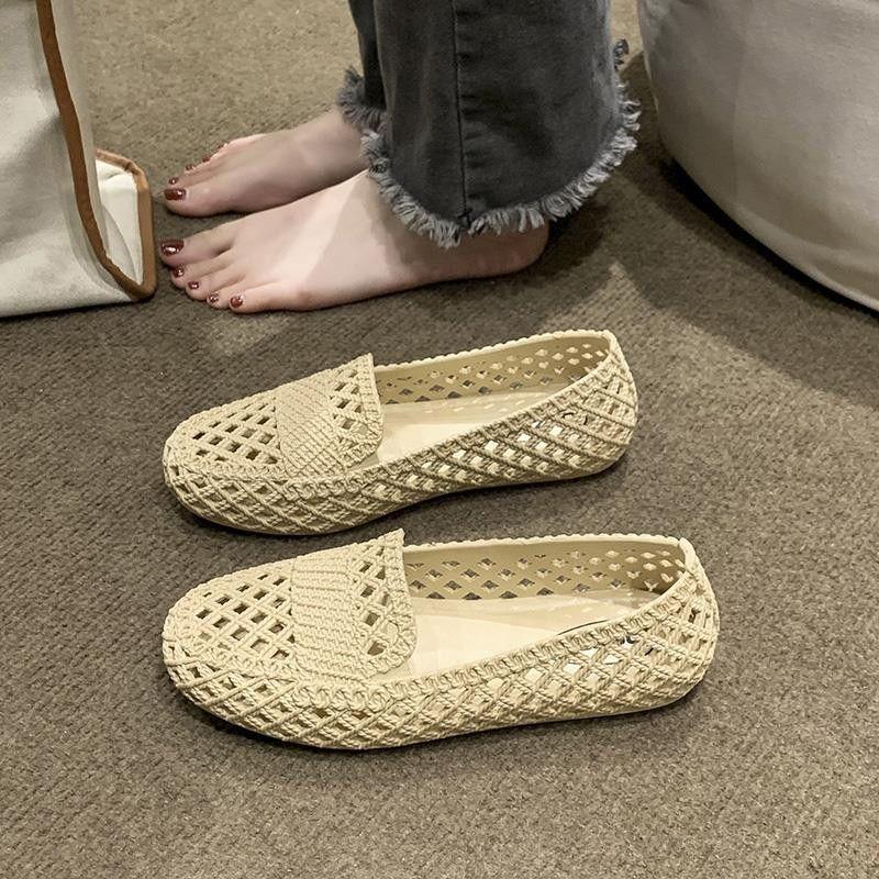 Fashion casual versatile non-slip hollow breathable not tired feet single shoes women spring summer new super soft sandals women