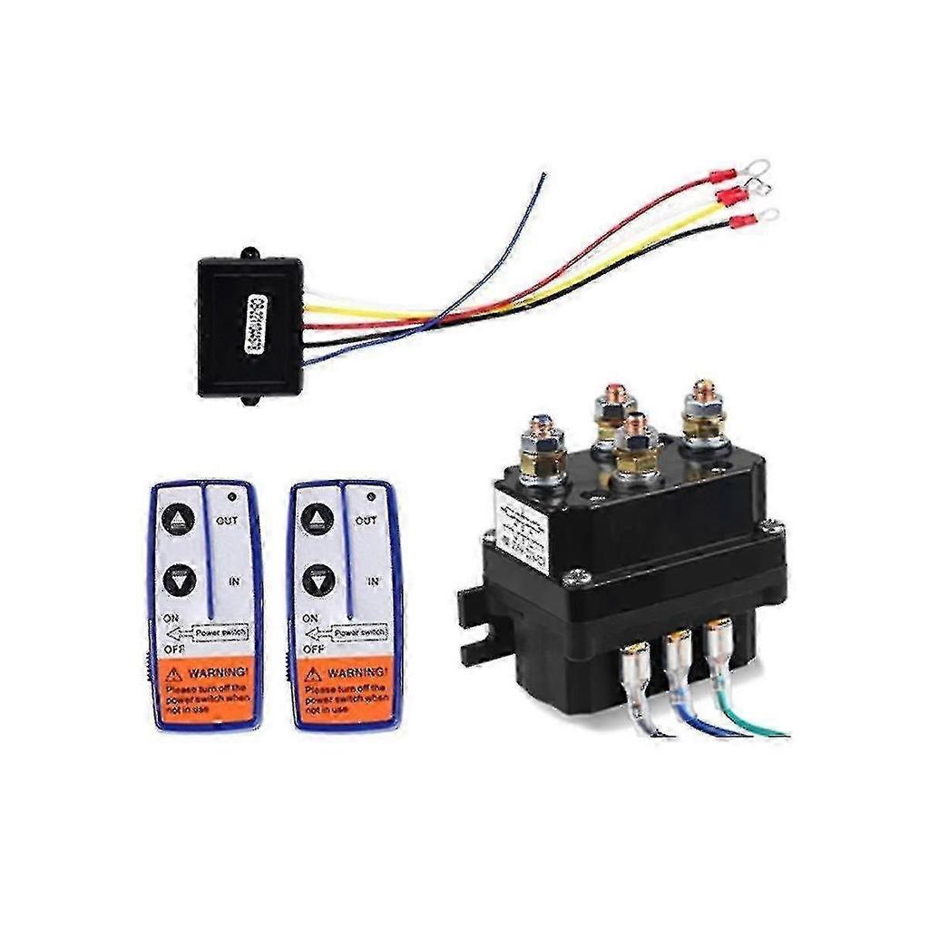 12v 250a Winch Remote Contactor Winch Control Solenoid Relay Twin Remote Kit Car Motorcycle Off Roa 25-26