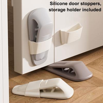 Silicone Door Stoppers, Anti-collision Door Closers, Door Locks, Windproof And Fixed, Retractable And Drill-free.