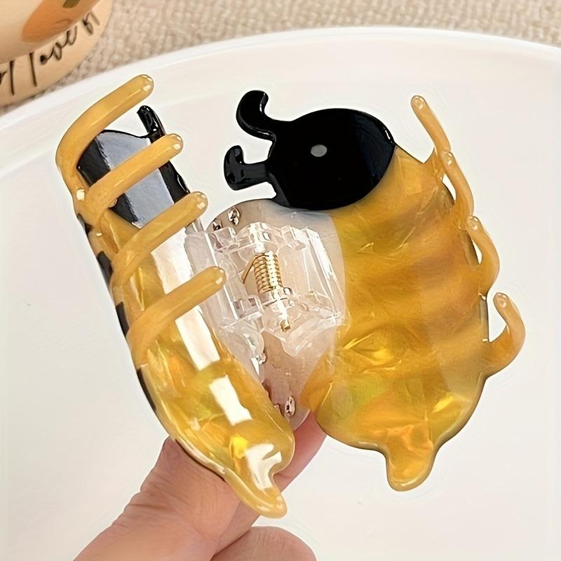 [Adorable Bee Hair Claw] New High-Quality Hair Claw, Creative Cute Half-Updo Hairpin, Bun Clip, Adorable Bee Hair Claw Accessory