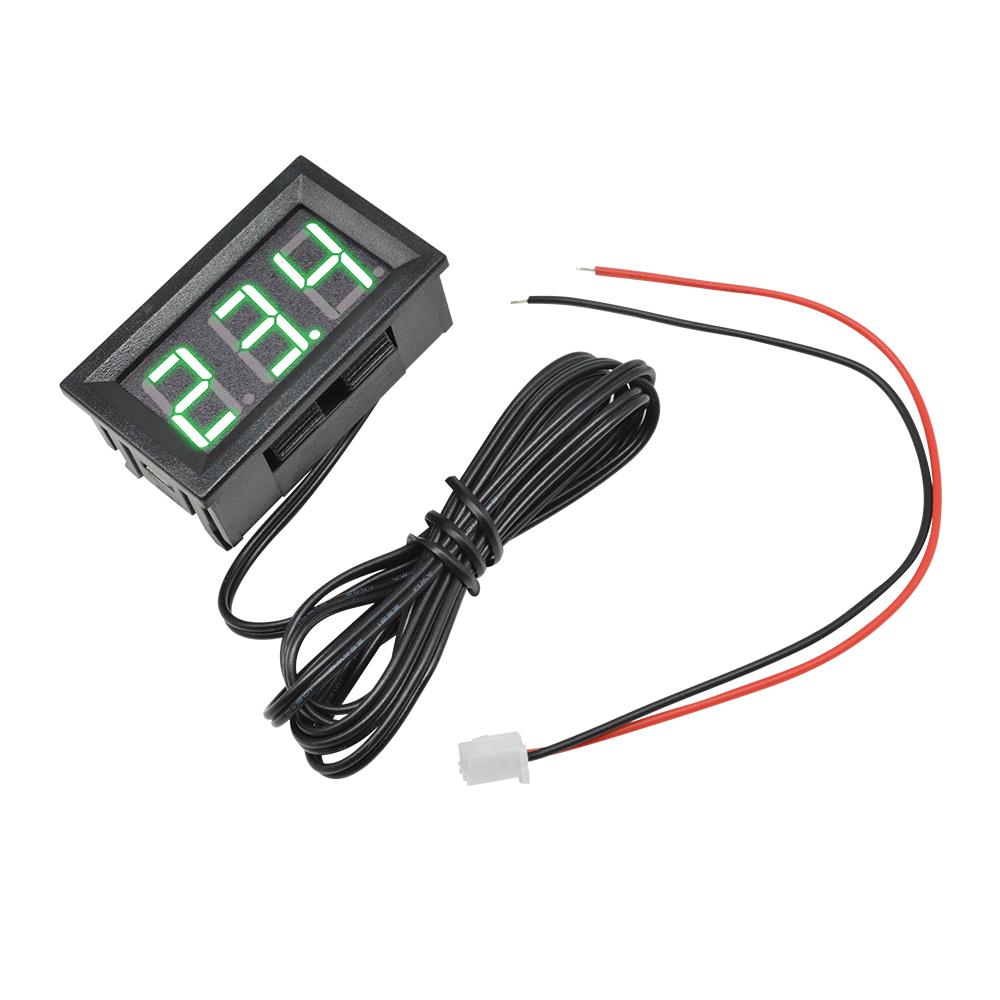 DC4-30V Mini Digital LED Thermometer for Car Temperature Monitor Panel Meter Measuring Range -50-120C with Temperature Probe
