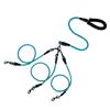 3 in 1 Reflective Multi Dog Leash Soft Foam Handle Anti Tangle Swivel Hook Heavy Duty Rope for Walking 3 Pets Together