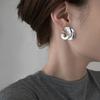 Vintage Irregular Metal Spiral Knot Stud Earrings for Women Exaggerated Unique Cool Earrings Luxury Jewelry Party Office Wear