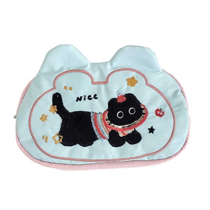 

Вышитый пенал с собакой для ученицы, девочки, женщины, большая вместимость, органайзеры для ручек, сумка, пеналы, дорожная косметичка