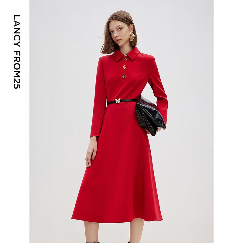 LANCY Vintage Hepburn A-line Long Sleeve Dress
