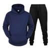 Autumn and winter men's hooded pullover sweater set casual sports hoodie sweater trousers two-piece set