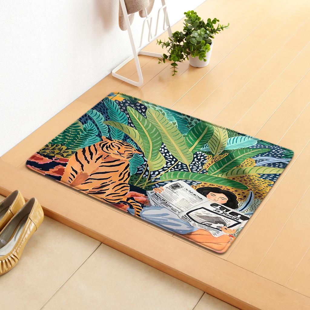 Creative Home Door Mat Water Absorbent Non-Slip Mat Living Room Kitchen Floor Mat Bedroom Carpet