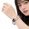 Elegant Resin Bangle With Preserved Flowers Comfortable Dried Flower Wristband For Women Fashion Jewelry Gift