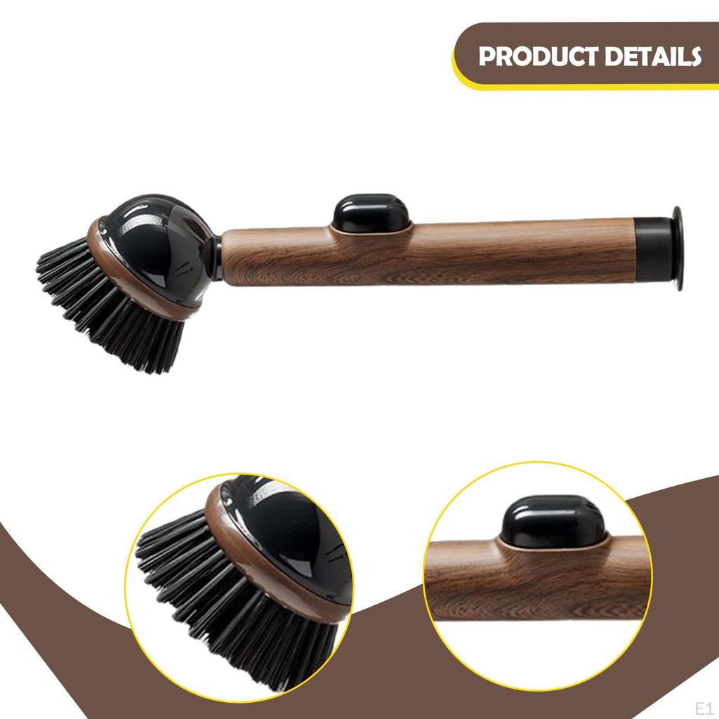 Soap Dispensing Dish Brush Scrubber Scrub Cleaning Kitchen for Bowl
