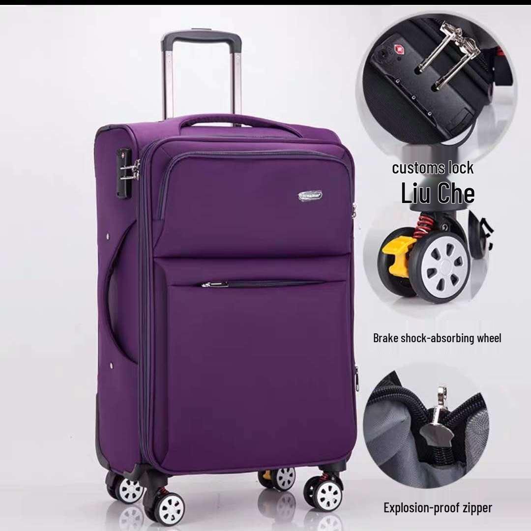 

Универсальный водонепроницаемый чемодан из ткани Оксфорд с кодовым замком и колесами - Модный дорожный багаж для мужчин и женщин 30 inch