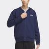 adidas SS24 Logo Zip-Up Sport-Hoodie Herren Hoodies Marineblau JI5863