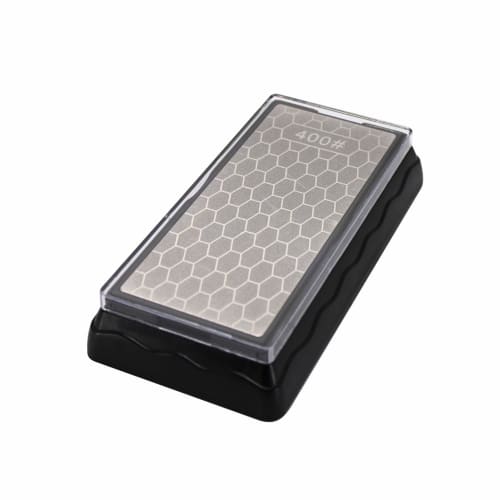 HFS (R) Diamond Whetstone, #400 and #1000, Double-Sided, with Non-Slip Grit, Perfect for Finishing Knives, Diamond Whetstone, Sharpening Stone, Surface