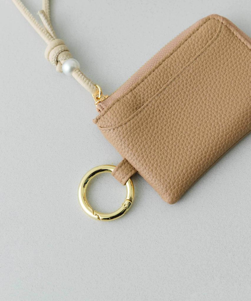 Rodesco Women's Pearl Strap Wallet Card Case XXA6-2BW0902 BEIGE One