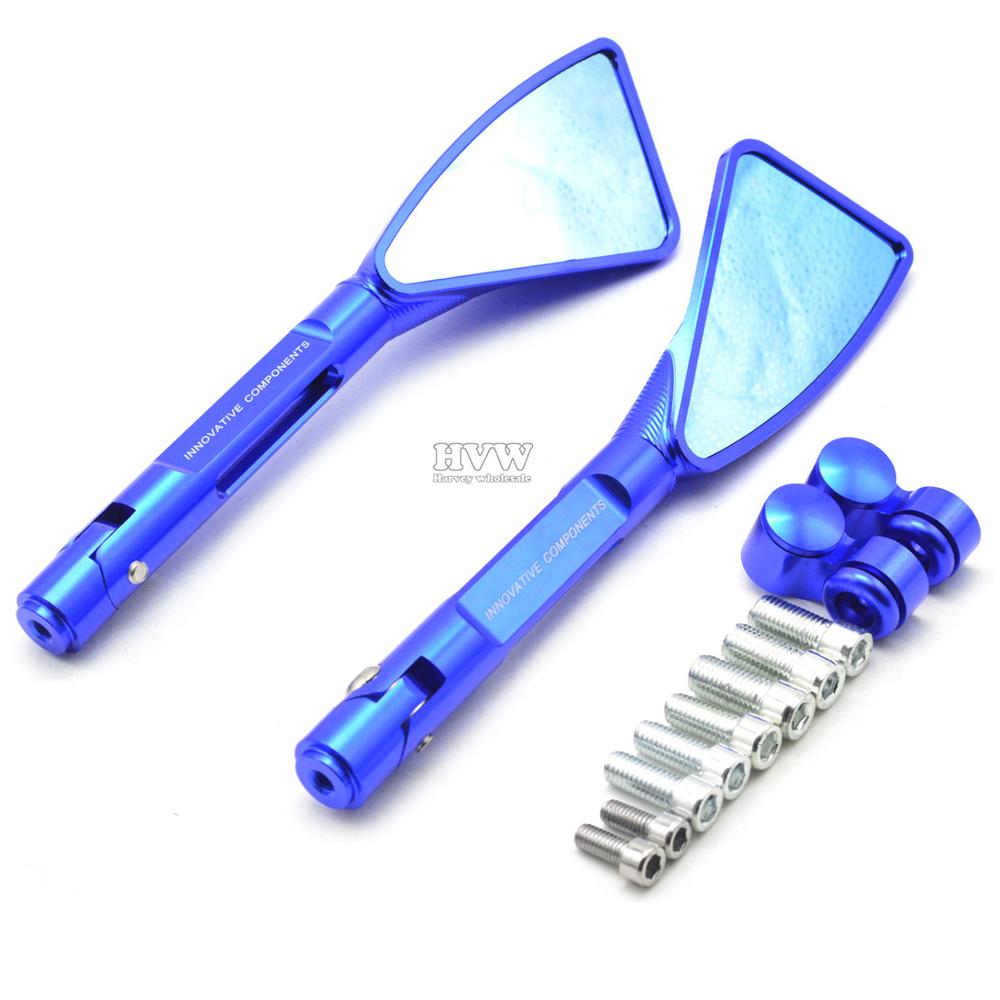 

Универсальные мотоциклетные зеркала, боковое зеркало заднего вида для 390 200 690 125 для Kawasaki Z800 Z750 ER6N ER6F Ninja 300 250 синий