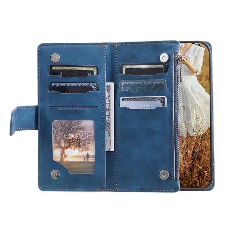 For Xiaomi Redmi Note 13 Pro 4G / Poco M6 Pro 4G Case Rhombus Leather Zipper Pocket Phone Cover