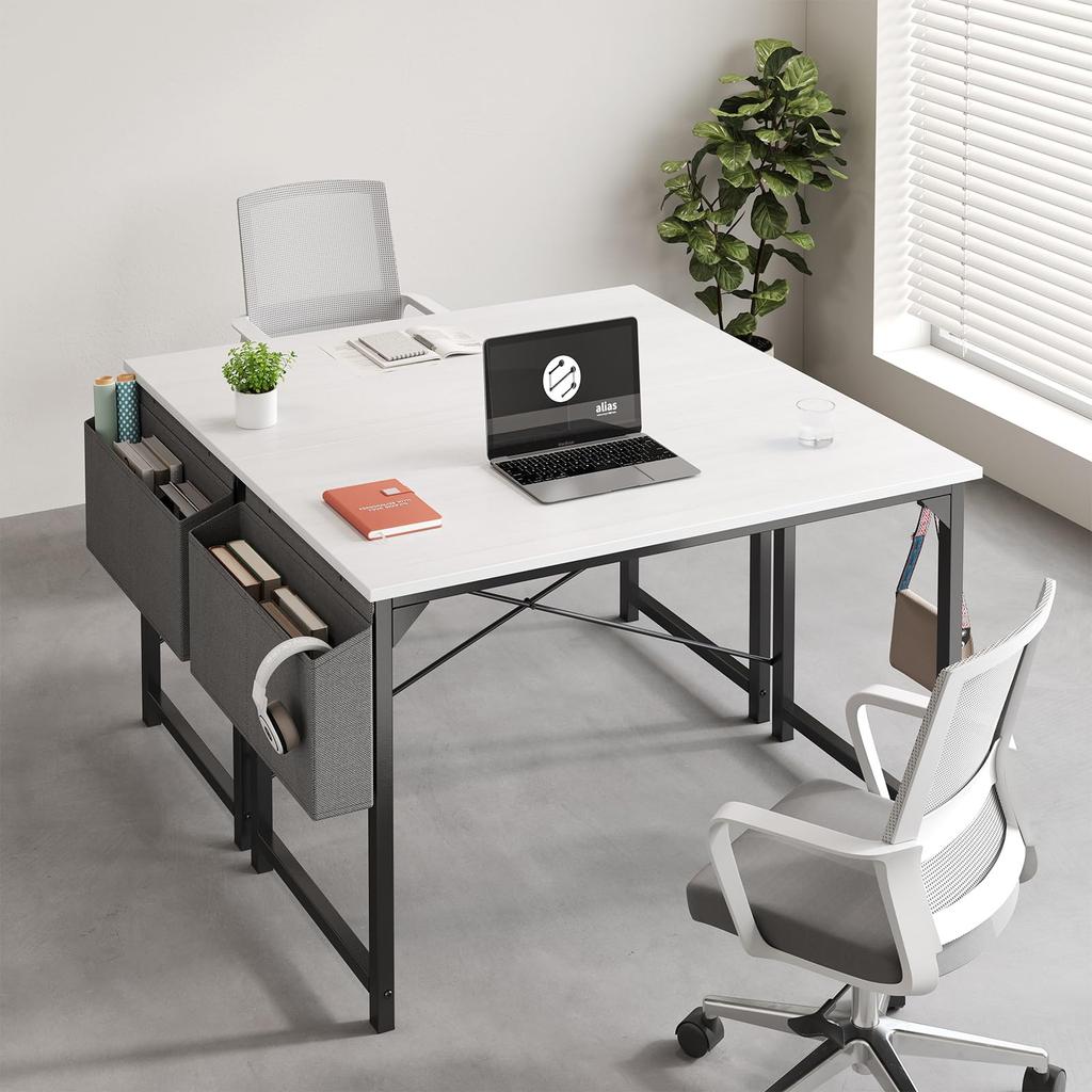 Sweetcrispy Computer 80cm Reinforced High Storage Bag Work Home Study Desk Desk, Desk, Wide, X-shaped Frame, Stability, Included, Space-Saving, Desk,