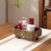 Vintage Handmade Rectangular Wooden Serving Tray Multipurpose Tea Fruit Platter Home Decor Kitchen Table Centerpiece Rustic