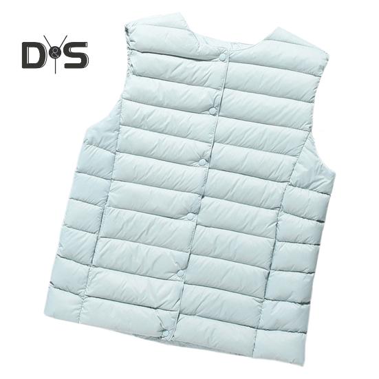 

Осень-зима Женская куртка без рукавов с подкладкой, однобортное пальто с круглым вырезом, сохраняющее тепло, внутренняя одежда, верхняя одежда для работы на открытом воздухе, жилет XXL светло-синий