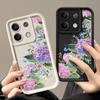 Fashion Flower Pattern Phone Cover For Xiaomi Redmi Note 13 12 4G 11 10 Pro Max 13T 11T Poco F6 X6 X5 Pro Floral Matte Shockproof Soft Silicone Cover