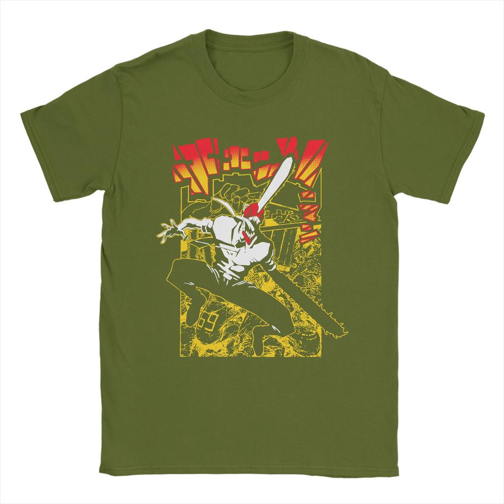 Chainsawman T Shirt Chainsaw Man Manga Denji Pochita Devil Makima Anime Cotton Clothes Funny Short Sleeve Crewneck T-Shirt