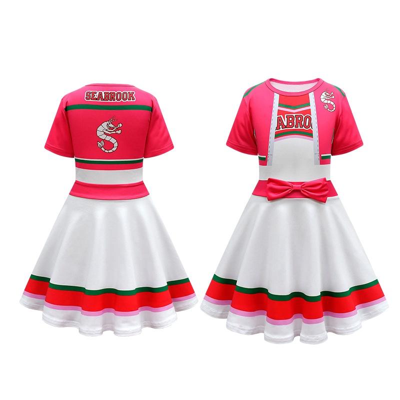 Zombies Addison Kids Cheerleading Cosplay Costume Fancy Dress Halloween Carnival