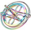TOPINCN Alloy Gyroscope Toy Stress Relief Fingertip Toy for Adult withDecompression Bright Colorful Metal FrameDecompression Toy Adult Toy (Colorful)