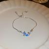 Shiny Blue Crystal Star Bracelet & Bangle for Women 2026 New Designer Luxury Zircon Adjustable Butterfly Bracelets Jewelry Gift