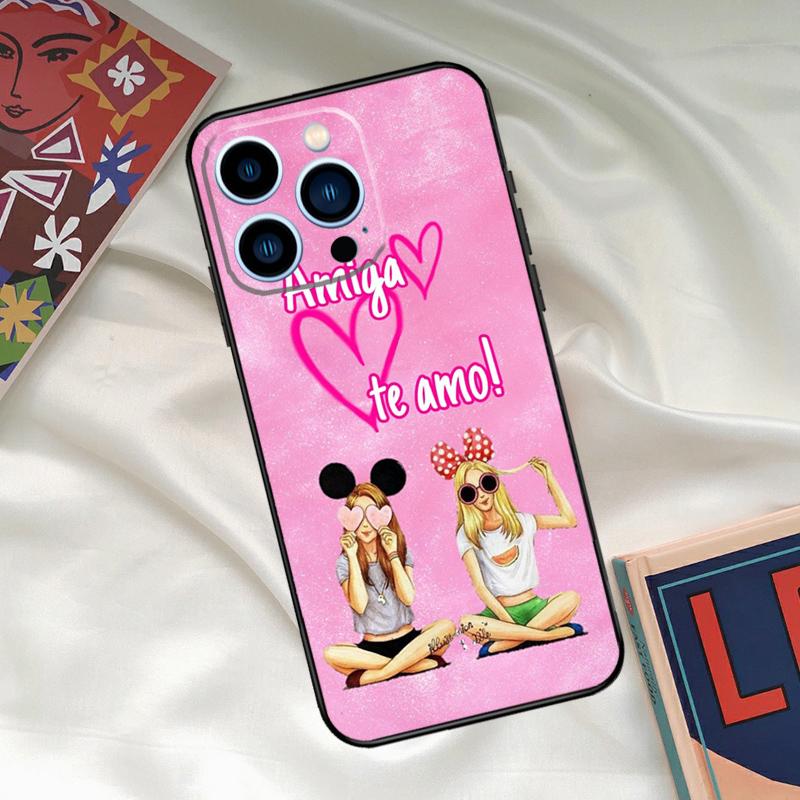 

Girls Bff Best Friends Forever Always Case For iPhone 16 15 14 13 12 11 Pro Max XR X XS Max Plus 12 13 Mini Back Cover iPhone 16