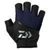 Daiwa Padded UV Protection Gloves, 5-Piece Cut, 25DG-2125, Navy, XL