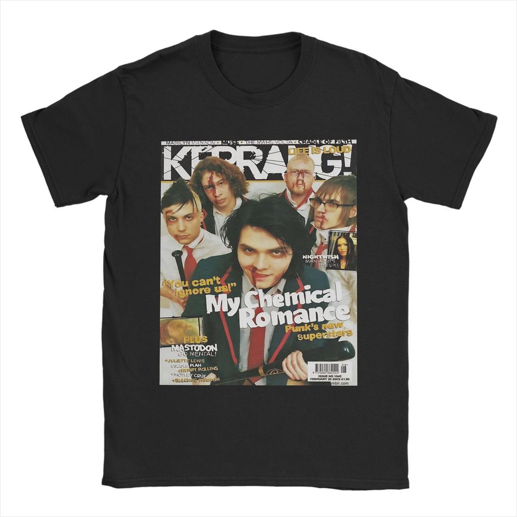 My Chemical Rounisexce Unisex Unisex T Shirts Vintage Punk Emo Rock Band Vintage Tees Short Sleeve TShirt 100 Cotton Summer Clothes