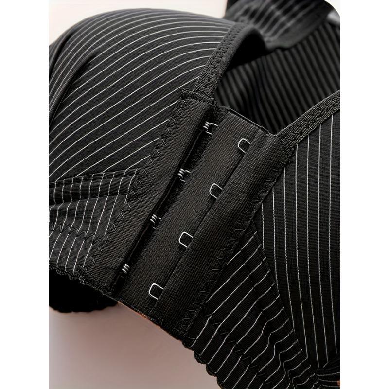 Women's Elegant Style Bra, Nursing Stretchy Bra With Front Closure, Comfort Support Underwear