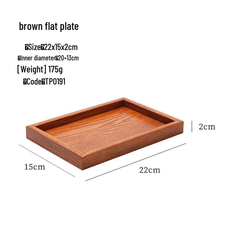 Handcrafted Japanese Orchid Rectangular Wooden Tea Tray with Custom Logo for Hotels and Restaurants